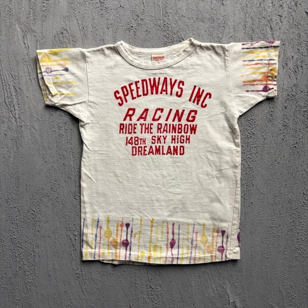 Denim & Dungaree T Shirt Medium 130CM White Japan Baby Tee